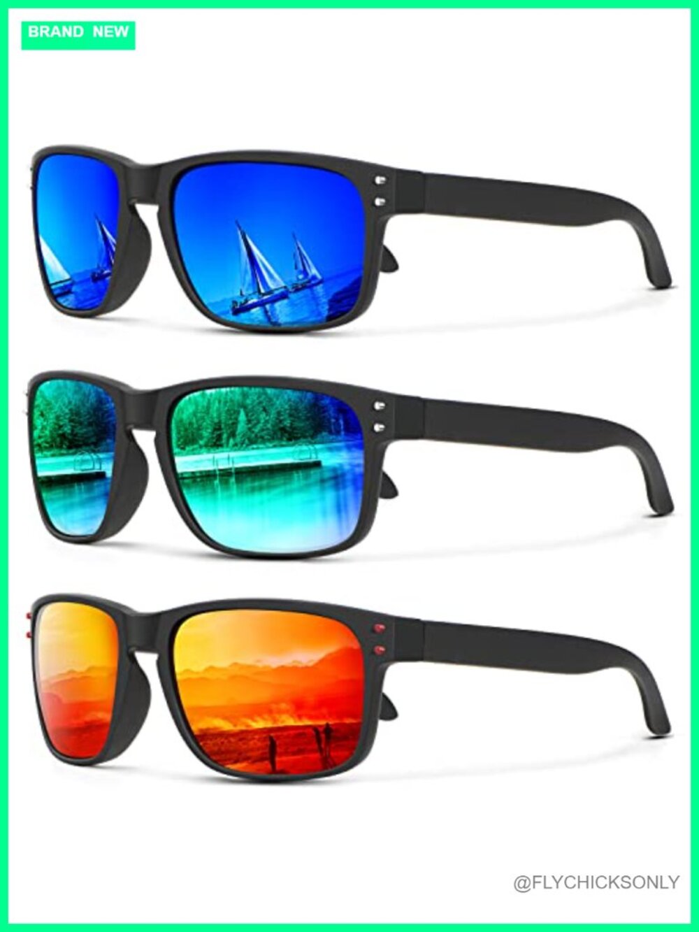 Polarized Sunglasses Vintage Style UV Protection Fishing Driving Running